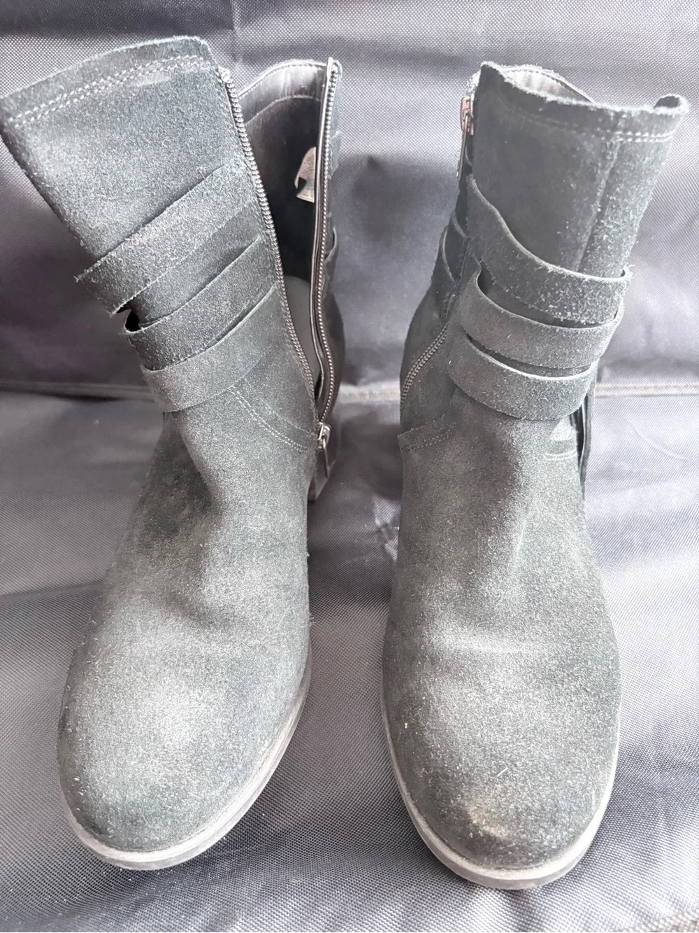 Koolaburra Black Suede Tassel Wrap Ankle Boots